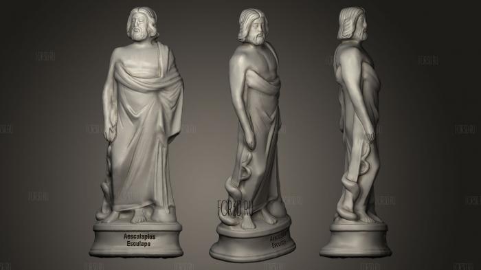 Esculape Statue stl model for CNC